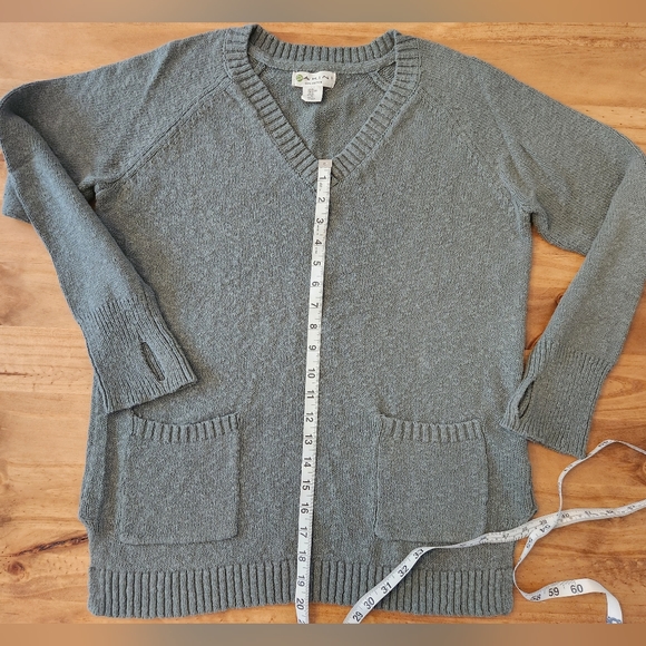 AKINI 100% Cotton V-Neck Knit Sweater, XL (Green) - Picture 6 of 7